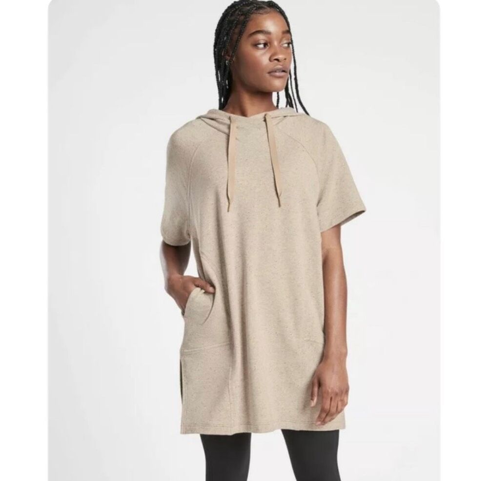 NWOT ATHLETA Cabana Nep Tunic Pool Beach Pullover Hoodie Coverup Size Small